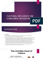 Cultural Influence On Consumer Behavior