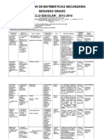 Planeación de Matemáticas Secundaria Segundo Bloques 1
