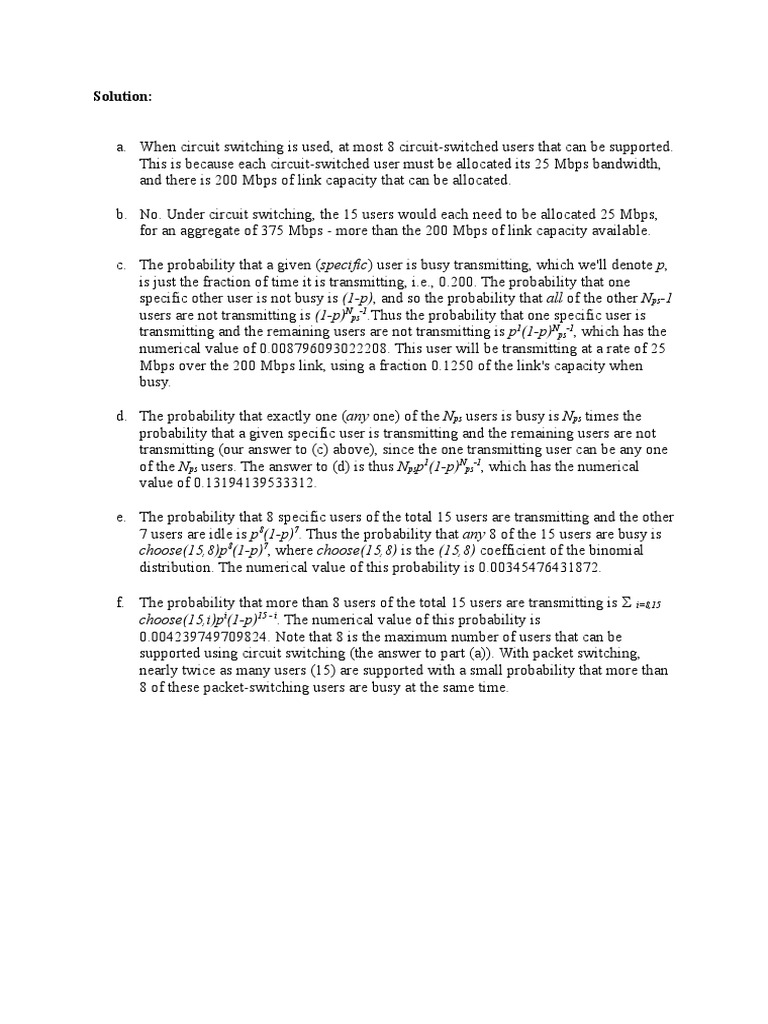 Solution:: Ps N Ps - 1 1 N Ps - 1 | PDF
