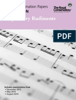 Preparatory Rudiments Exam 2014