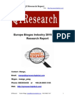 Europe Biogas Industry 2015 Market Research Report