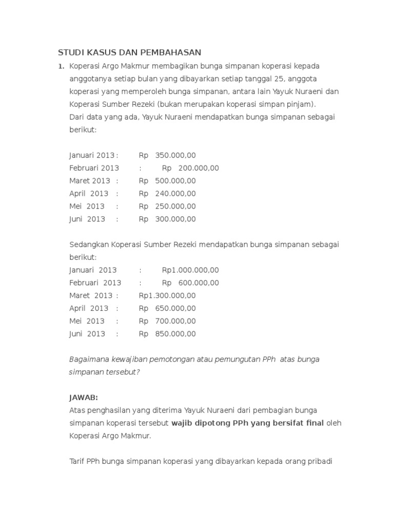 Pertanyaan Tentang Permodalan Koperasi