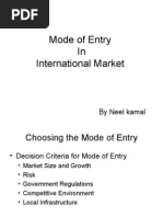 Mode of Entry