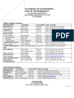Enginnering PHD List of Advisors