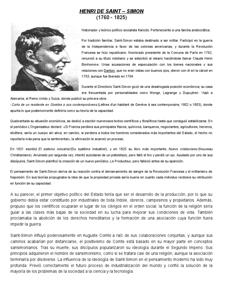 Henri deHistoriaHistoriador y teórico político socialista francés
