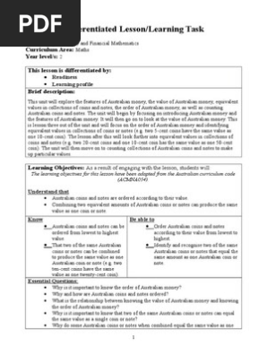 Differentiated lesson plan