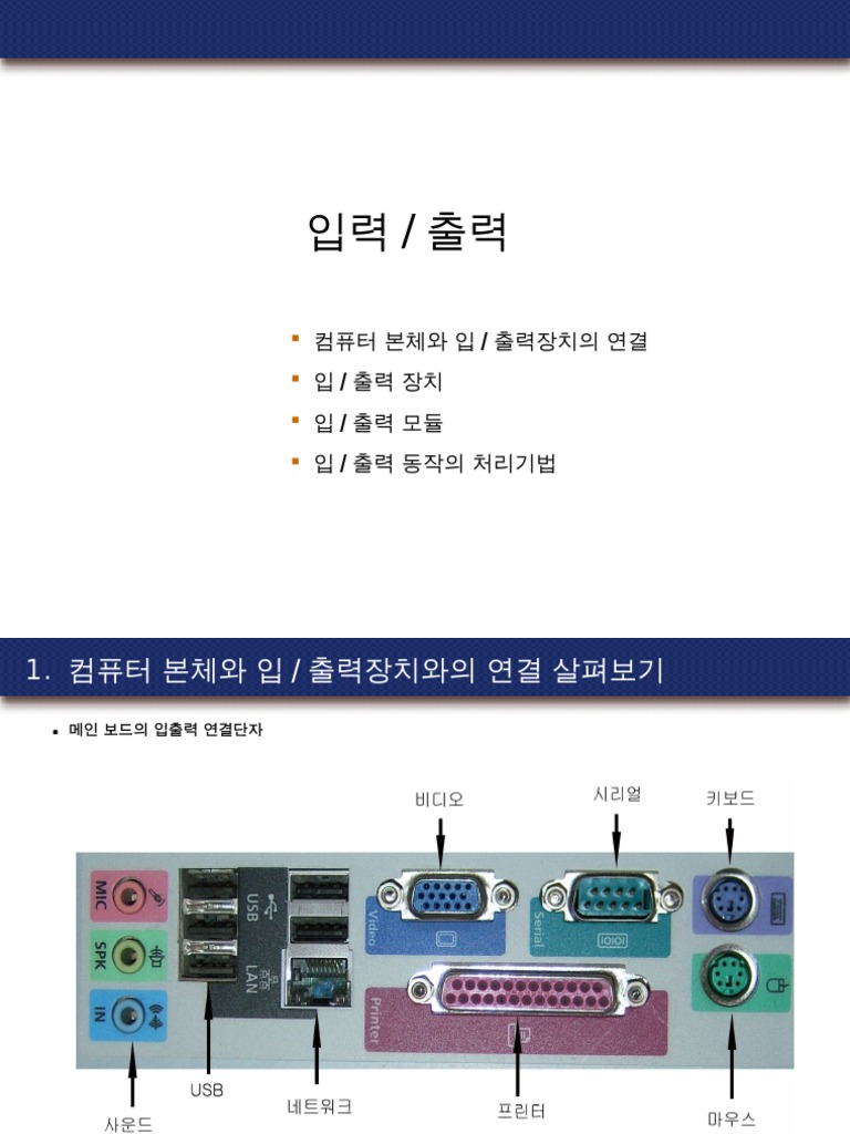 입력 / 출력 | PDF