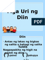 Mga Uri NG Diin