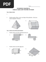 Geometry Chapter 12 Packet