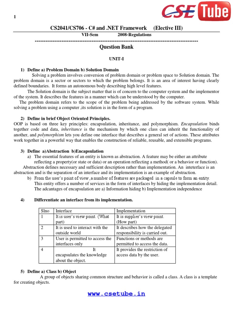 Understanding C# and .NET Framework | PDF | C Sharp (Programming ...