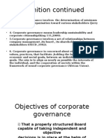 Corporate Governance Definitions Objectives Issues History Challenges