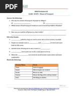 Class 3 EVS Worksheets | PDF | Leaf | Plants