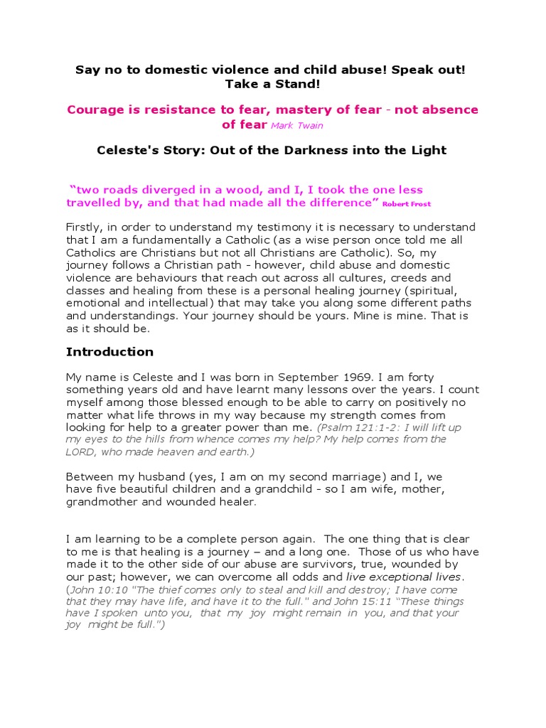 Out of The Darkness Into The Light | PDF | Psychological Trauma | God