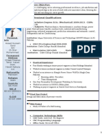 Mechanical Engineer: Bachelors Degree: B.Sc. (Mechanical) 2009-2013 Cgpa: 3.16 Majors Subjects