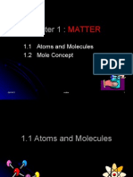MATTER (1.1 Atoms and Molecules)