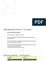 What is a Business Partner in CRM and how is it structured
