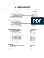 Work Breakdown Structure For One Naval Personnel System