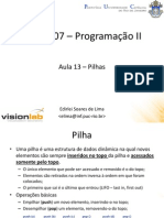 Prog2 Aula 13 Pilhas