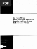 A Atitude Dos Alunos Face à Aula de Educação Física