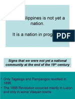The Philippines Is Not Yet A Nation. It Is A Nation in Progress