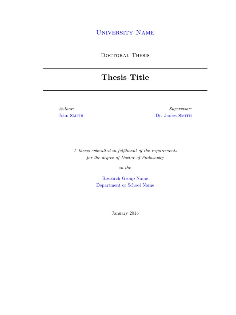 Basic Latex Template Basic Latex Template