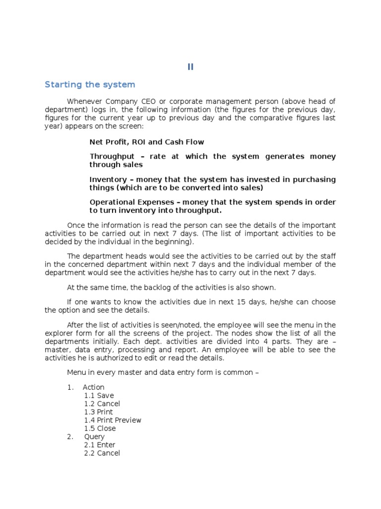 Company Management System Overview | PDF | Finance & Money Management ...
