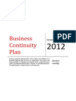 Business Continuity Plan Period Ending June 2012