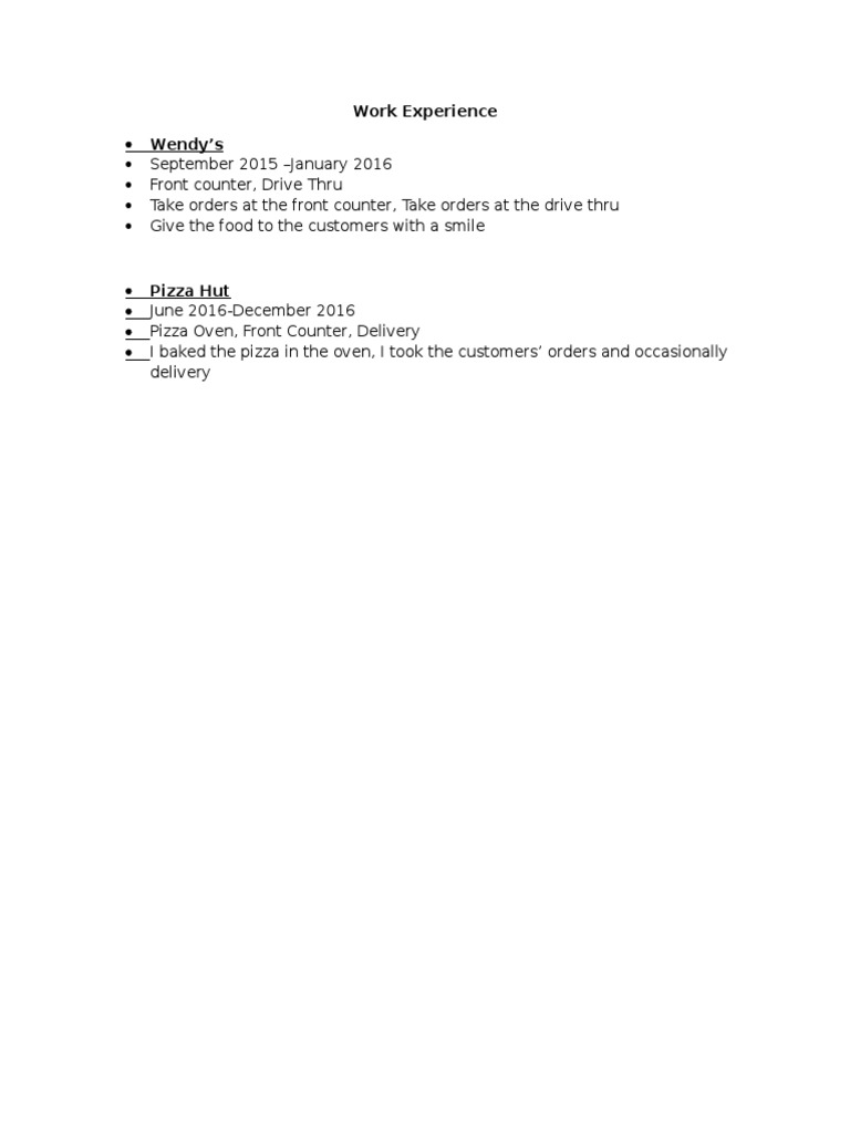 Work Experience | PDF