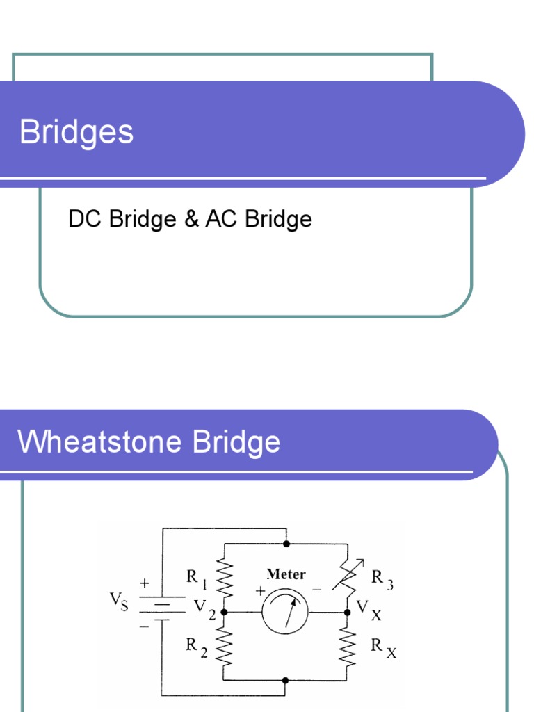 Ac Dc Bridges Bridges Electrical Impedance Electric Power