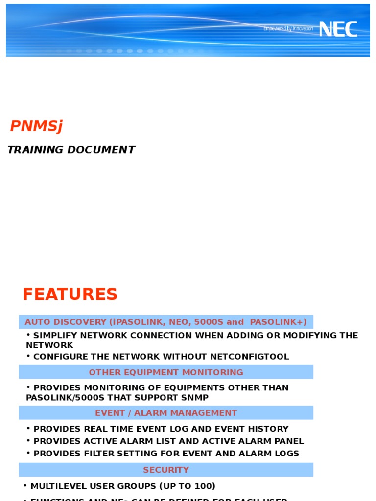 PNMSj Network Management Features | PDF | File Transfer Protocol | Icon ...