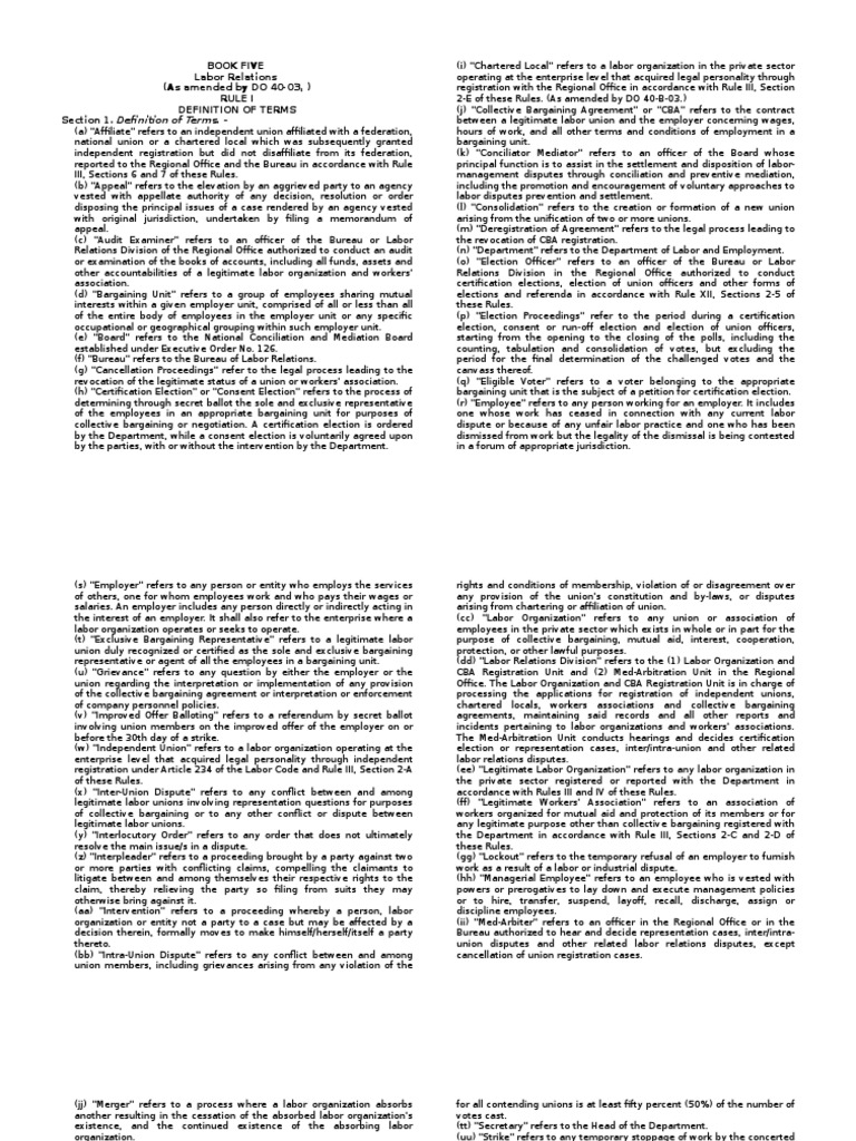 Labor Code Implementation Guidelines | PDF | Ratification | Collective ...
