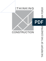 Rethinking Construction Report