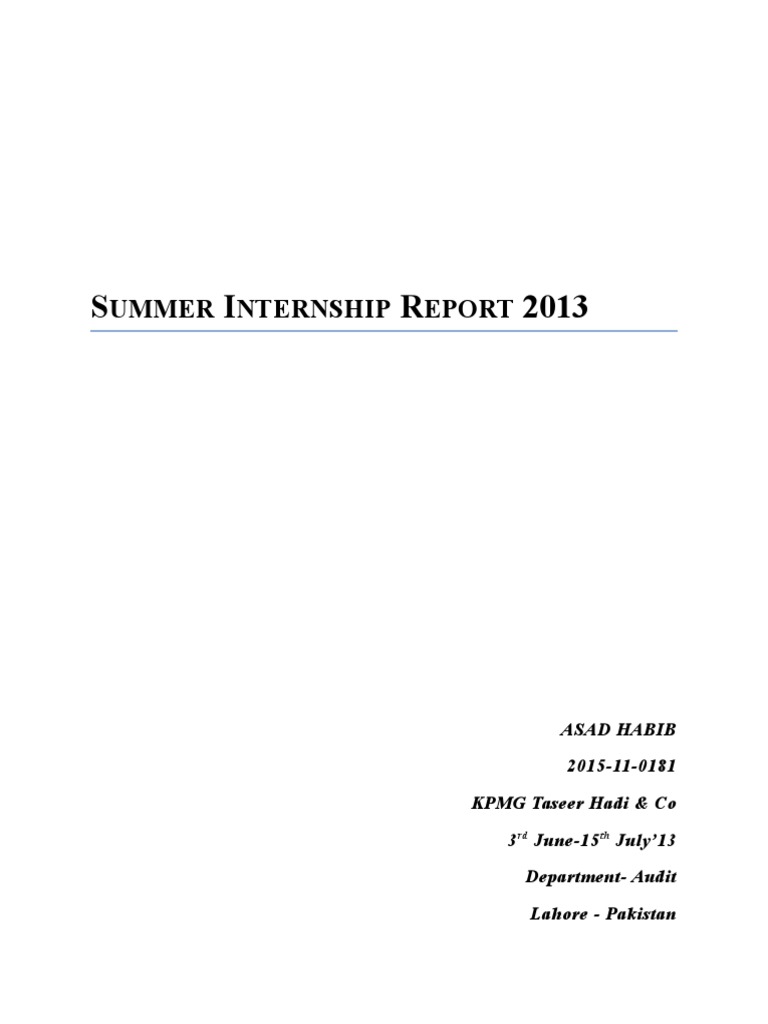 KPMG Audit PDF Accounting And Audit Economies