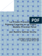 La Prision Preventiva y La Primera Casacion en El Nuevo Modelo Procesal Penal - Ramiro Salinas Siccha