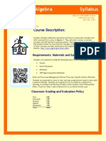 08 Math Pre-Algebra Syllabus: Course Description