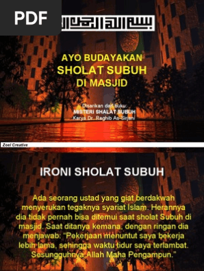 Misteri Sholat Subuh