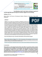 Determination of N Mineralization, Total N and Cation Exchange Capacity of Soil Through NIR Spectroscopy