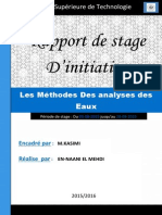 Rapport de Stage (Les Méthodes Des Analyses Des Eaux)