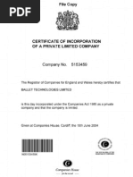 CH -- Ballet Incorporation