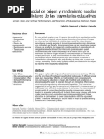 Bernardi y Cebolla (2014) - Clase social de origen y rendimiento escolar como predictores de las trayectorias educativas