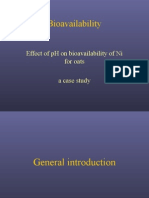 Bioavailability: Effect of PH On Bioavailability of Ni For Oats A Case Study