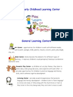 Learning Centers Handout