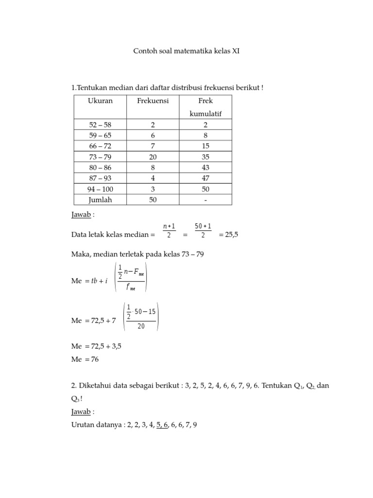 Contoh Soal Turunan Matematika