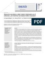 Disfunción Sacroilíaca y Dolor Lumbar Relacionado Con El Embarazo, Son Efectivas Las Terapias Médico-Manuales