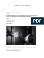 Artificial Leaf Harnear Sses Sunlight For Efficient Fuel Production