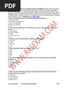 General Science QUIZ 100 MCQs PDF