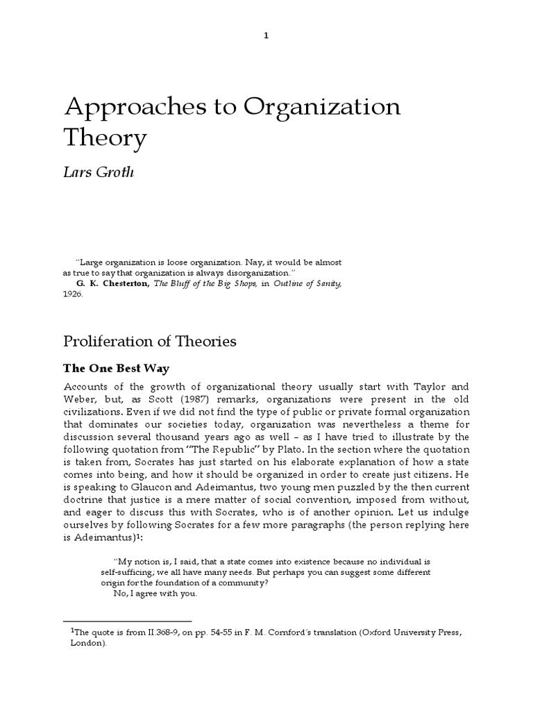 Evolution of Organizational Theory | PDF | Marxism | Rationality