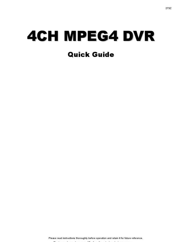 Manual AVTech Manual English AVC760A AVC761AS Quick Guide V0.95 | Digital  Video Recorder | Usb