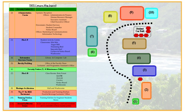 THTI Campus Map and Legend Guide | PDF