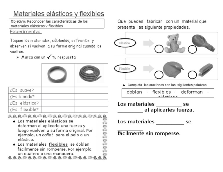 Materiales elásticos y flexibles.docx | Ciencia de los Materiales ...